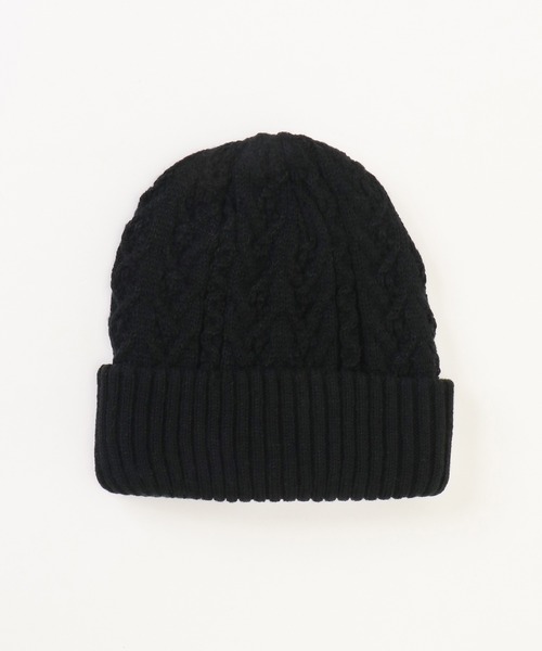 ikka（イッカ）の「ケーブルニットワッチ（ニットキャップ/ビーニー・レディース・ライトパープル/ベージュ/ブラック/オフホワイト・FREE）」の11枚目の写真