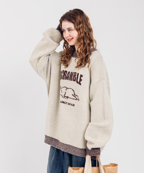 早期完売★WHO.A.U★クマさん ジャカード セーター★日本未入荷 セール】クマジャガードニット（ニット/セーター）｜MUHET