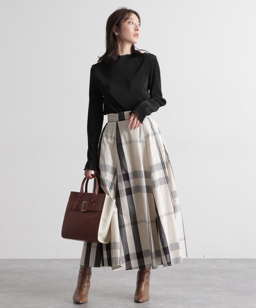 Andemiu(アンデミュウ)の「【選べる着丈/WEB限定】アソートガラスカート173772(スカート・レディース・ブラック/グリーン/ホワイト系8/ネイビー系/ブルー/ボルドー・FREE/フリー)」の17枚目の写真