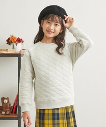 coen | キルティングクルーネックプルオーバー(ナチュラル)(スウェット)