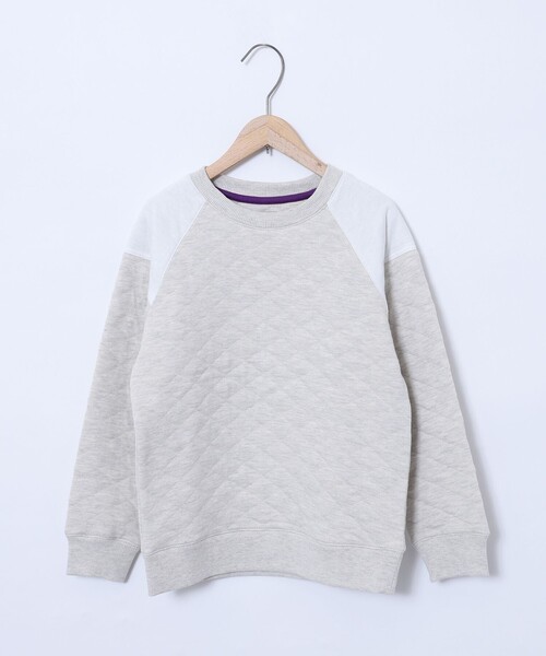 coen（コーエン）の「キルティングクルーネックプルオーバー(ナチュラル)（スウェット・キッズ・ナチュラル・150/100/110/120/130/140）」の5枚目の写真