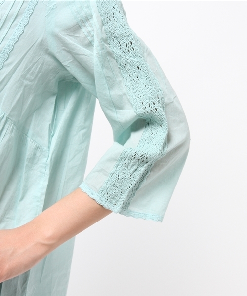 mystic（ミスティック）の「ローンガウン（シャツ/ブラウス・レディース・ブラック/エメラルド/オレンジ/オフホワイト・ﾌﾘ-）」の9枚目の写真