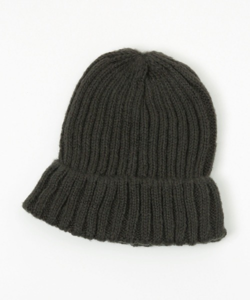 BAYFLOW（ベイフロー）の「2×2リブワッチ（ニットキャップ/ビーニー・レディース・オフホワイト/チャコール/ベージュ・FREE）」の3枚目の写真