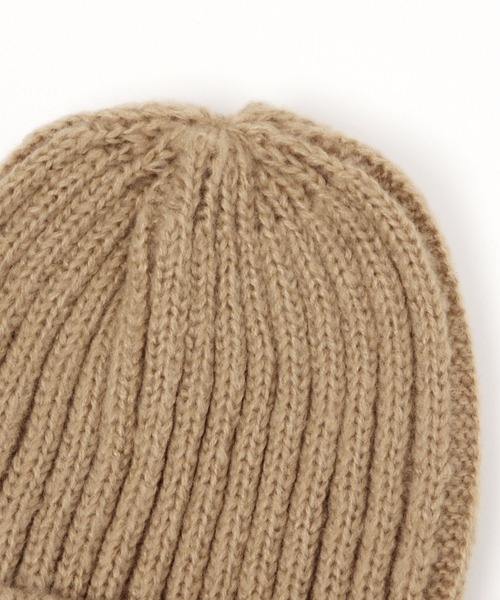 BAYFLOW（ベイフロー）の「2×2リブワッチ（ニットキャップ/ビーニー・レディース・オフホワイト/チャコール/ベージュ・FREE）」の5枚目の写真