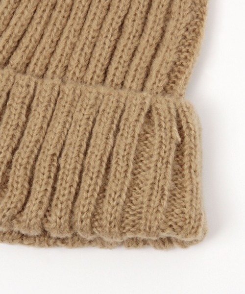 BAYFLOW（ベイフロー）の「2×2リブワッチ（ニットキャップ/ビーニー・レディース・オフホワイト/チャコール/ベージュ・FREE）」の6枚目の写真