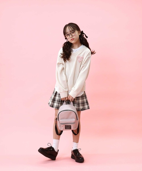 VIVIAN BLUE(ビビアンブルー)の「【VIVIAN BLUE】フェイクレイヤードトップス(スウェット・キッズ・ブルー/オフホワイト・130/140/150/120)」の6枚目の写真