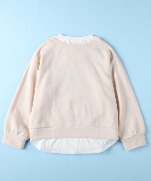 VIVIAN BLUE(ビビアンブルー)の「【VIVIAN BLUE】フェイクレイヤードトップス(スウェット・キッズ・ブルー/オフホワイト・130/140/150/120)」の11枚目の写真