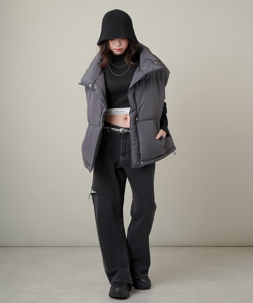 SPINNS（スピンズ）の「ニットクローシュハット（ハット・レディース・オフホワイト/ブラック・ONESIZE）」の7枚目の写真