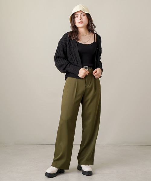 SPINNS（スピンズ）の「ニットクローシュハット（ハット・レディース・オフホワイト/ブラック・ONESIZE）」の10枚目の写真