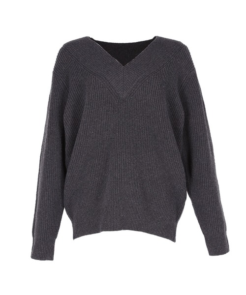 coca(coca)(コカ)の「Vネックニットトップス(ニット/セーター・レディース・イエロー/グレー・M/L)」の14枚目の写真