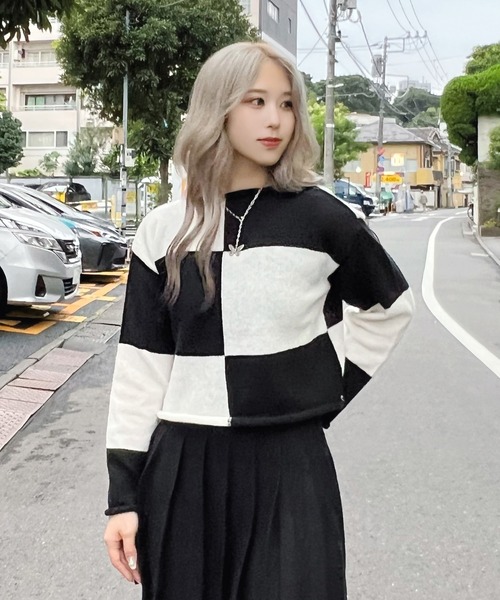 Figments（フィグメンツ）の「ニットプリーツミニスカート（スカート・レディース・ブラック/グレー/グリーン・FREE）」の6枚目の写真