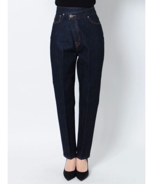 LAGUNAMOON（ラグナムーン）の「ウエストアシンメトリーデニムパンツ（デニムパンツ・レディース・ライトブルー/インディゴブルー・MEDIUM/SMALL）」の11枚目の写真