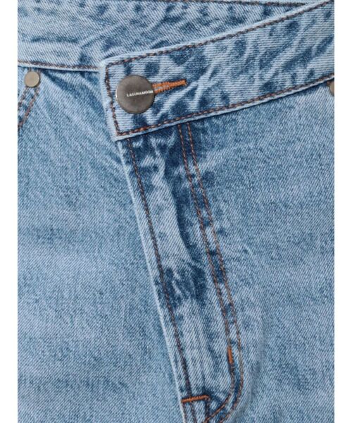 LAGUNAMOON（ラグナムーン）の「ウエストアシンメトリーデニムパンツ（デニムパンツ・レディース・ライトブルー/インディゴブルー・MEDIUM/SMALL）」の12枚目の写真