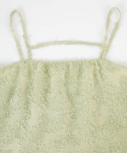 titivate（ティティベイト）の「シアージャガードキャミワンピース（ワンピース・レディース・ライトグリーン/ブラック/アイボリー・M/S/L）」の7枚目の写真