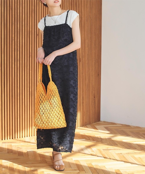 titivate（ティティベイト）の「シアージャガードキャミワンピース（ワンピース・レディース・ライトグリーン/ブラック/アイボリー・M/S/L）」の21枚目の写真