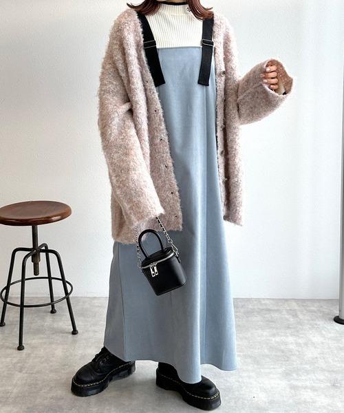 w closet（ダブルクローゼット）の「【前後2WAY】ショルダーベルトジャンパースカート（ジャンパースカート・レディース・アイボリー/カーキ/ライトブルー/ブラック・FREE）」の4枚目の写真