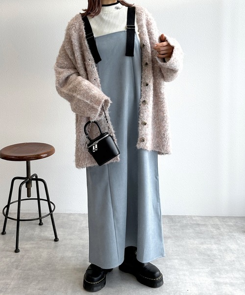 w closet（ダブルクローゼット）の「【前後2WAY】ショルダーベルトジャンパースカート（ジャンパースカート・レディース・アイボリー/カーキ/ライトブルー/ブラック・FREE）」の14枚目の写真