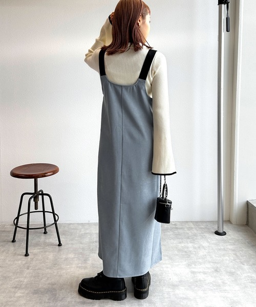 w closet（ダブルクローゼット）の「【前後2WAY】ショルダーベルトジャンパースカート（ジャンパースカート・レディース・アイボリー/カーキ/ライトブルー/ブラック・FREE）」の15枚目の写真