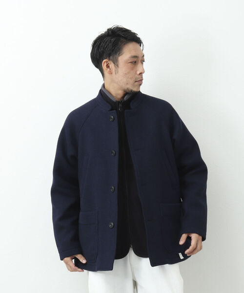 NOLLEY'S goodman（ノーリーズグッドマン）の「HIVER JACKET スタンドカラー メルトン ブルゾン（ブルゾン・メンズ・ブラック/ネイビー・M/L/S）」の3枚目の写真