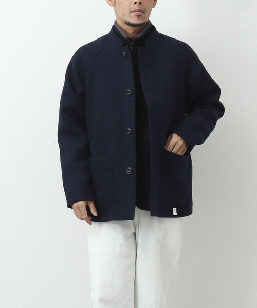 NOLLEY'S goodman（ノーリーズグッドマン）の「HIVER JACKET スタンドカラー メルトン ブルゾン（ブルゾン・メンズ・ブラック/ネイビー・M/L/S）」の5枚目の写真