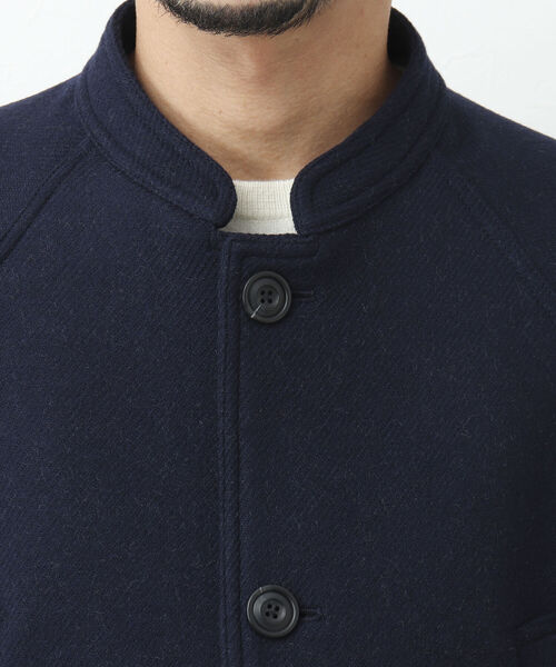 NOLLEY'S goodman（ノーリーズグッドマン）の「HIVER JACKET スタンドカラー メルトン ブルゾン（ブルゾン・メンズ・ブラック/ネイビー・M/L/S）」の9枚目の写真