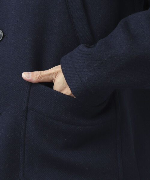 NOLLEY'S goodman（ノーリーズグッドマン）の「HIVER JACKET スタンドカラー メルトン ブルゾン（ブルゾン・メンズ・ブラック/ネイビー・M/L/S）」の11枚目の写真