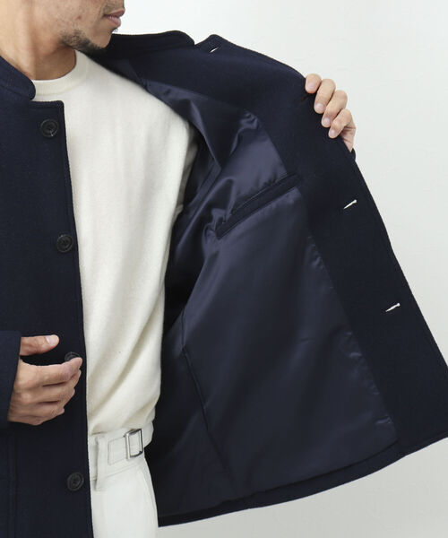 NOLLEY'S goodman（ノーリーズグッドマン）の「HIVER JACKET スタンドカラー メルトン ブルゾン（ブルゾン・メンズ・ブラック/ネイビー・M/L/S）」の13枚目の写真