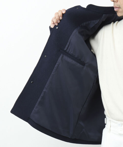 NOLLEY'S goodman（ノーリーズグッドマン）の「HIVER JACKET スタンドカラー メルトン ブルゾン（ブルゾン・メンズ・ブラック/ネイビー・M/L/S）」の14枚目の写真