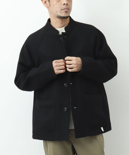 NOLLEY'S goodman（ノーリーズグッドマン）の「HIVER JACKET スタンドカラー メルトン ブルゾン（ブルゾン・メンズ・ブラック/ネイビー・M/L/S）」の19枚目の写真