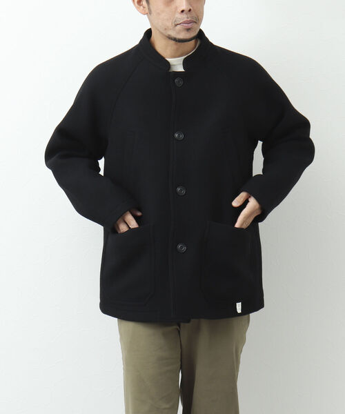 NOLLEY'S goodman（ノーリーズグッドマン）の「HIVER JACKET スタンドカラー メルトン ブルゾン（ブルゾン・メンズ・ブラック/ネイビー・M/L/S）」の21枚目の写真