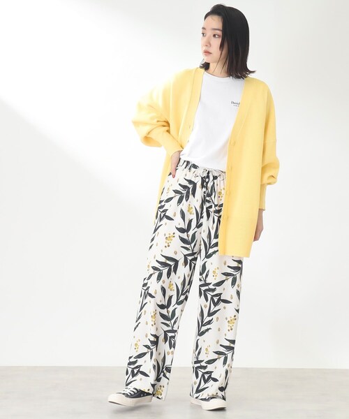 THE SHOP TK （ザ ショップ ティーケー ）の「◆【1枚でサマになる/華やか】ミモザブーケ柄イージーワイドパンツ（その他パンツ・レディース・ブラック系/ホワイト系3・99/12/13）」の14枚目の写真