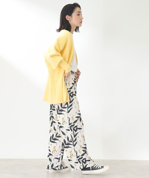 THE SHOP TK （ザ ショップ ティーケー ）の「◆【1枚でサマになる/華やか】ミモザブーケ柄イージーワイドパンツ（その他パンツ・レディース・ブラック系/ホワイト系3・99/12/13）」の16枚目の写真