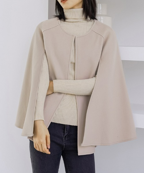 セール】ノーカラーケープポンチョ（ポンチョ）｜PIN（ピン）の