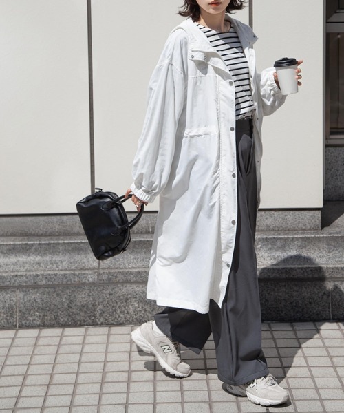 TOMY ホワイト フード付き ロングコート 大きいサイズと大きい服のメンズ通販【ビッグエムワン】大きい