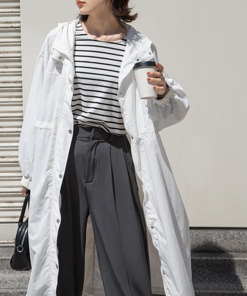 Chillfar（チルファー）の「フード付きロングコート（トレンチ