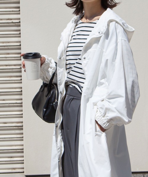 Chillfar（チルファー）の「フード付きロングコート（トレンチ