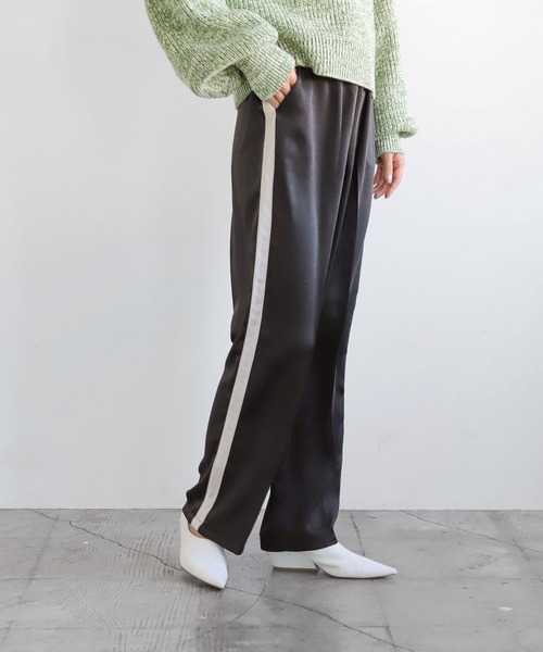 LEPSIM（レプシィム）の「【FOR I SERIES】ライン入りサテンパンツ 188907（その他パンツ）」 - WEAR