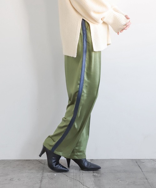 LEPSIM（レプシィム）の「【FOR I SERIES】ライン入りサテンパンツ 188907（その他パンツ）」 - WEAR