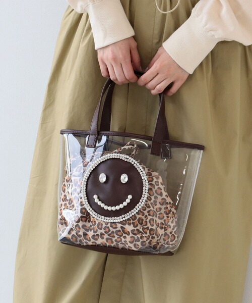 Ray BEAMS（レイビームス）の「ECODECO / クリア トートバッグ（トートバッグ・レディース・ブラック/ブラウン・ONE SIZE）」の3枚目の写真
