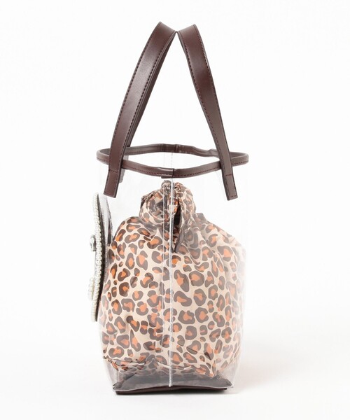 Ray BEAMS（レイビームス）の「ECODECO / クリア トートバッグ（トートバッグ・レディース・ブラック/ブラウン・ONE SIZE）」の7枚目の写真