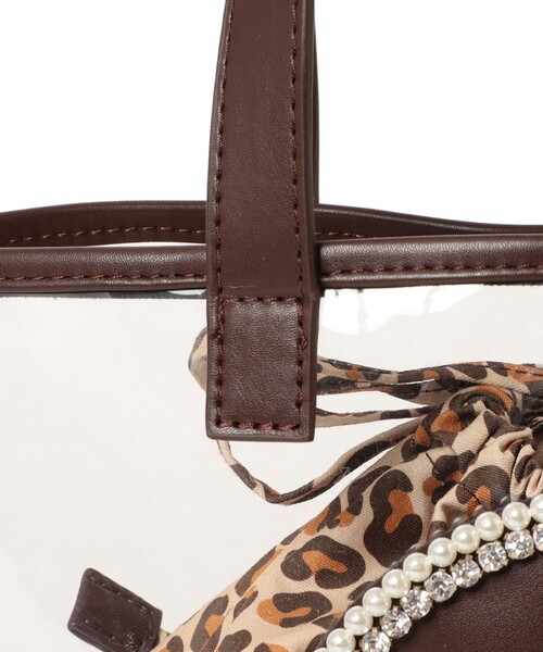 Ray BEAMS（レイビームス）の「ECODECO / クリア トートバッグ（トートバッグ・レディース・ブラック/ブラウン・ONE SIZE）」の9枚目の写真