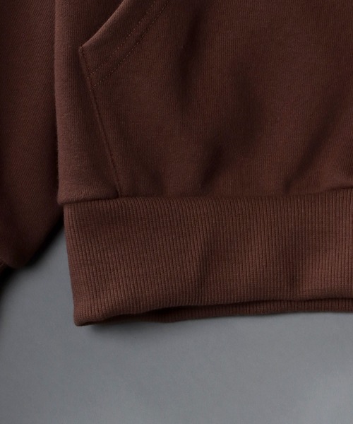 SITRY（シトリー）の「Big silhouette full zip sweat hoodie / ビッグシルエット フルジップ スウェット フーディ/パーカー（パーカー・メンズ・杢グレー/ブラウン/ブラック/グレイッシュブルー・L/M）」の7枚目の写真