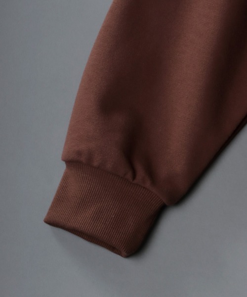 SITRY（シトリー）の「Big silhouette full zip sweat hoodie / ビッグシルエット フルジップ スウェット フーディ/パーカー（パーカー・メンズ・杢グレー/ブラウン/ブラック/グレイッシュブルー・L/M）」の9枚目の写真