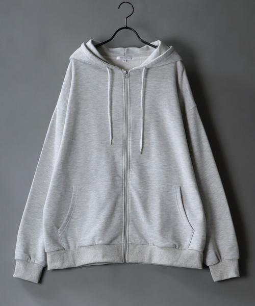 SITRY（シトリー）の「Big silhouette full zip sweat hoodie / ビッグシルエット フルジップ スウェット フーディ/パーカー（パーカー・メンズ・杢グレー/ブラウン/ブラック/グレイッシュブルー・L/M）」の13枚目の写真