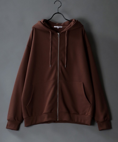 SITRY（シトリー）の「Big silhouette full zip sweat hoodie / ビッグシルエット フルジップ スウェット フーディ/パーカー（パーカー・メンズ・杢グレー/ブラウン/ブラック/グレイッシュブルー・L/M）」の14枚目の写真