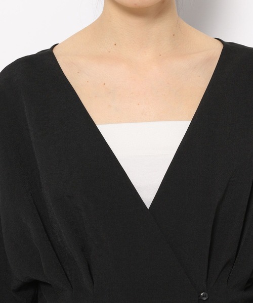 LOWRYS FARM（ローリーズファーム）の「カシュクールブラウスロングスリーブ　177869（シャツ/ブラウス・レディース・グリーン/ブラック/アイボリー・FREE）」の20枚目の写真