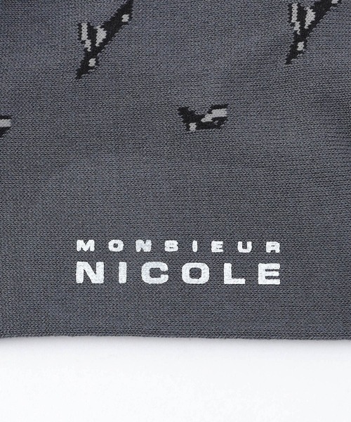 MONSIEUR NICOLE（ムッシュニコル）の「カーモチーフ クルーソックス（ソックス/靴下・メンズ・カーキ/ダークブルー/グレイッシュブルー/ブラック・FREE）」の5枚目の写真