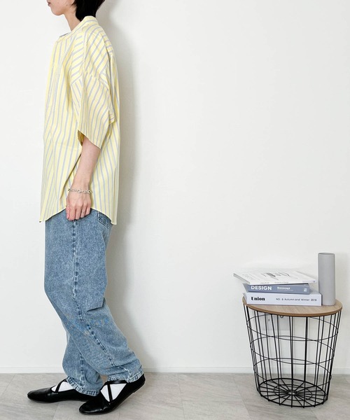 Anytime Songs（エニータイムソングス）の「12オンス ワイドテーパード 5ポケット デニムパンツ（デニムパンツ・メンズ・ブラック系その他2/ブルー系その他2/ブラック系その他/インディゴブルー/ブルー系その他・X-LARGE/MEDIUM/LARGE）」の17枚目の写真