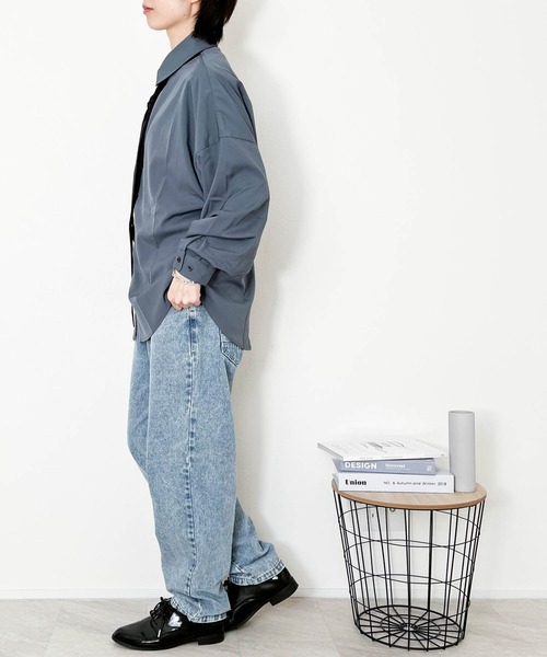 Anytime Songs（エニータイムソングス）の「12オンス ワイドテーパード 5ポケット デニムパンツ（デニムパンツ・メンズ・ブラック系その他2/ブルー系その他2/ブラック系その他/インディゴブルー/ブルー系その他・X-LARGE/MEDIUM/LARGE）」の14枚目の写真