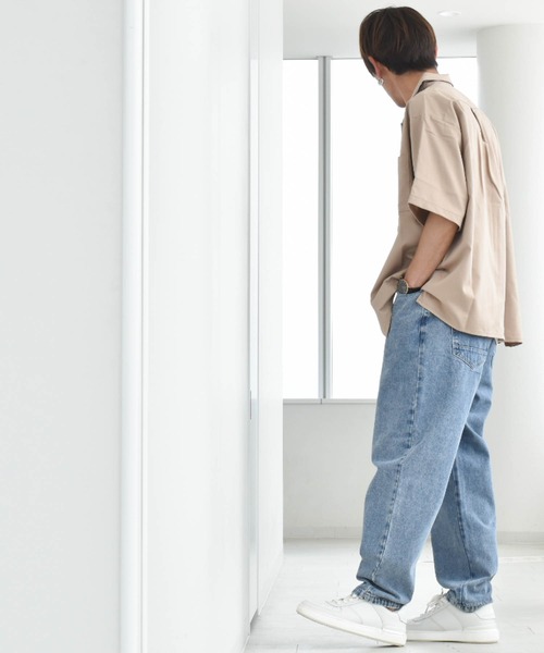 Anytime Songs（エニータイムソングス）の「12オンス ワイドテーパード 5ポケット デニムパンツ（デニムパンツ・メンズ・ブラック系その他2/ブルー系その他2/ブラック系その他/インディゴブルー/ブルー系その他・X-LARGE/MEDIUM/LARGE）」の11枚目の写真